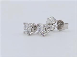 14K White Gold 1/2 CTW Lab Created Round Diamond Stud Earrings